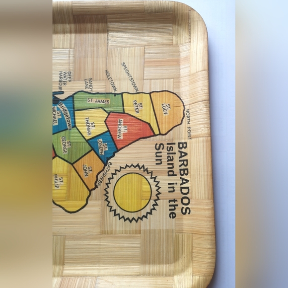 ✨Vintage Barbados Serving Tray Wood Decorative Souvenir Home Decor - Picture 5 of 7